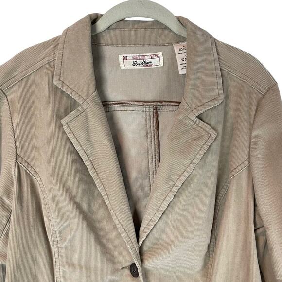 Vintage Signature Levi Strauss corduroy fitted blazer jacket 3 button closure - Picture 2 of 8
